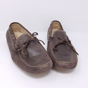 Donald J Pliner brown suede driving moccasin 11.5